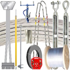 Guy Wire & EHS Strand, Grips, Turnbuckles, Anchors