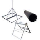 Non-Penetrating Antenna Mast Mounts for Flat Pitched Peak Roof